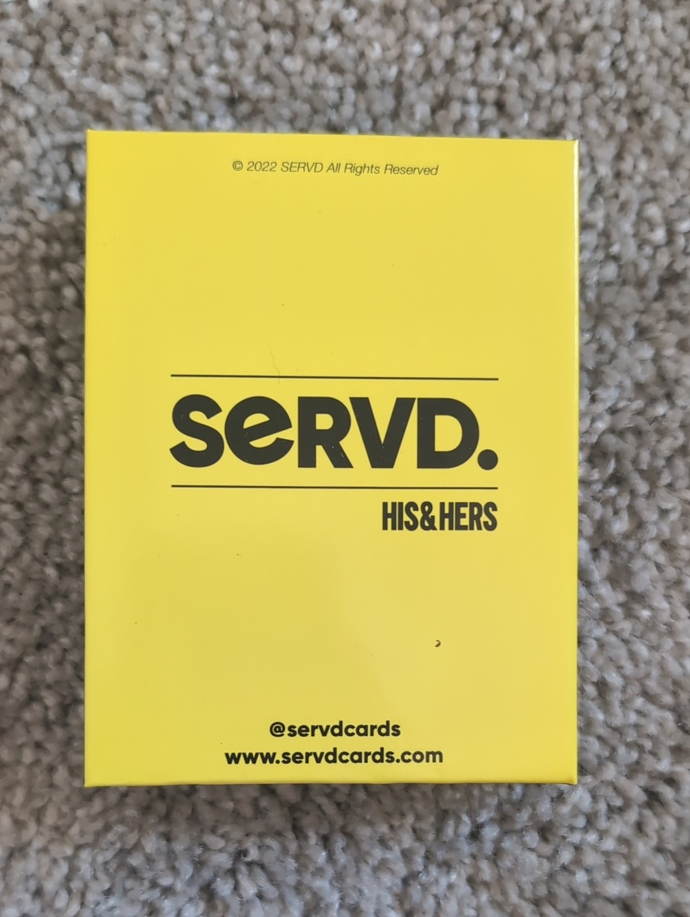 HIS & HERS Card Game - Yellow